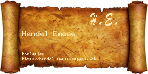 Hendel Emese névjegykártya